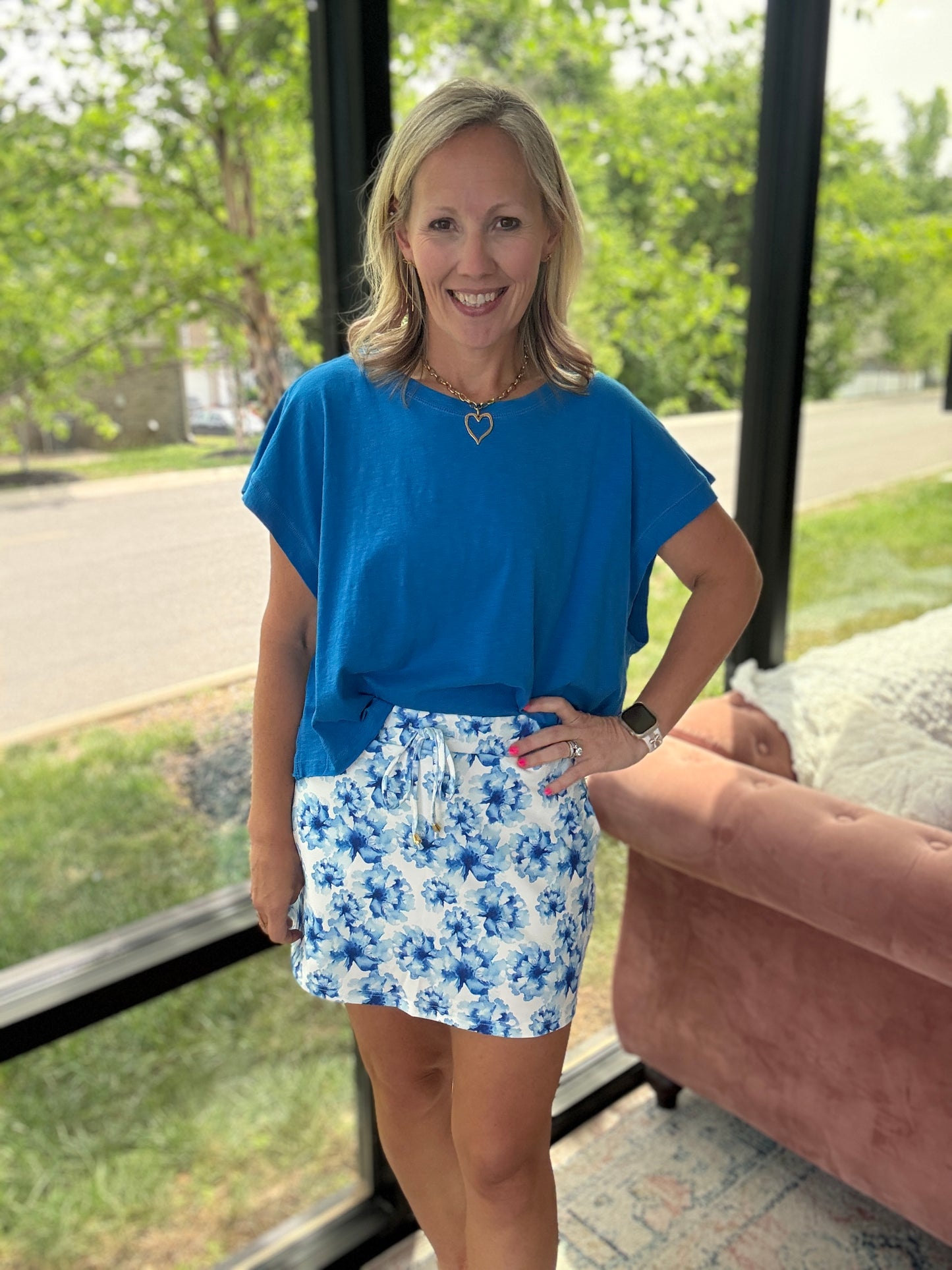 Watercolor Blossom Skort