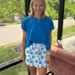Watercolor Blossom Skort
