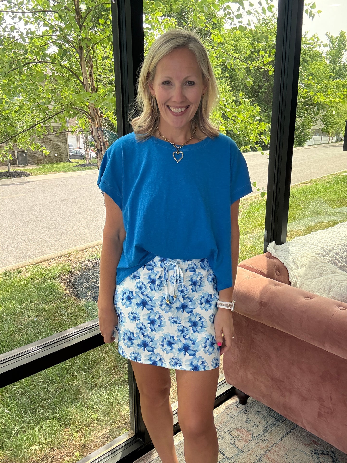 Watercolor Blossom Skort