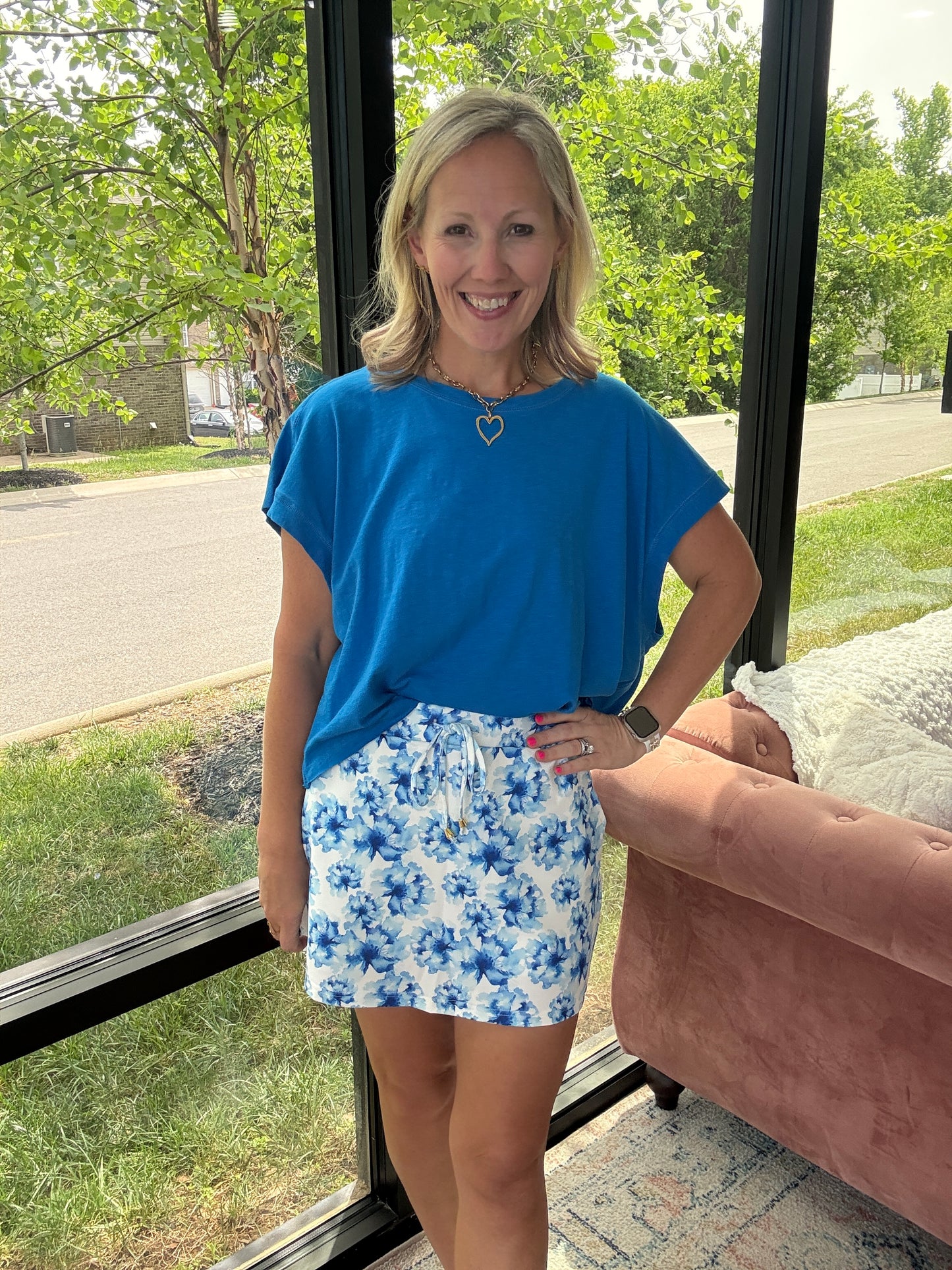 Watercolor Blossom Skort