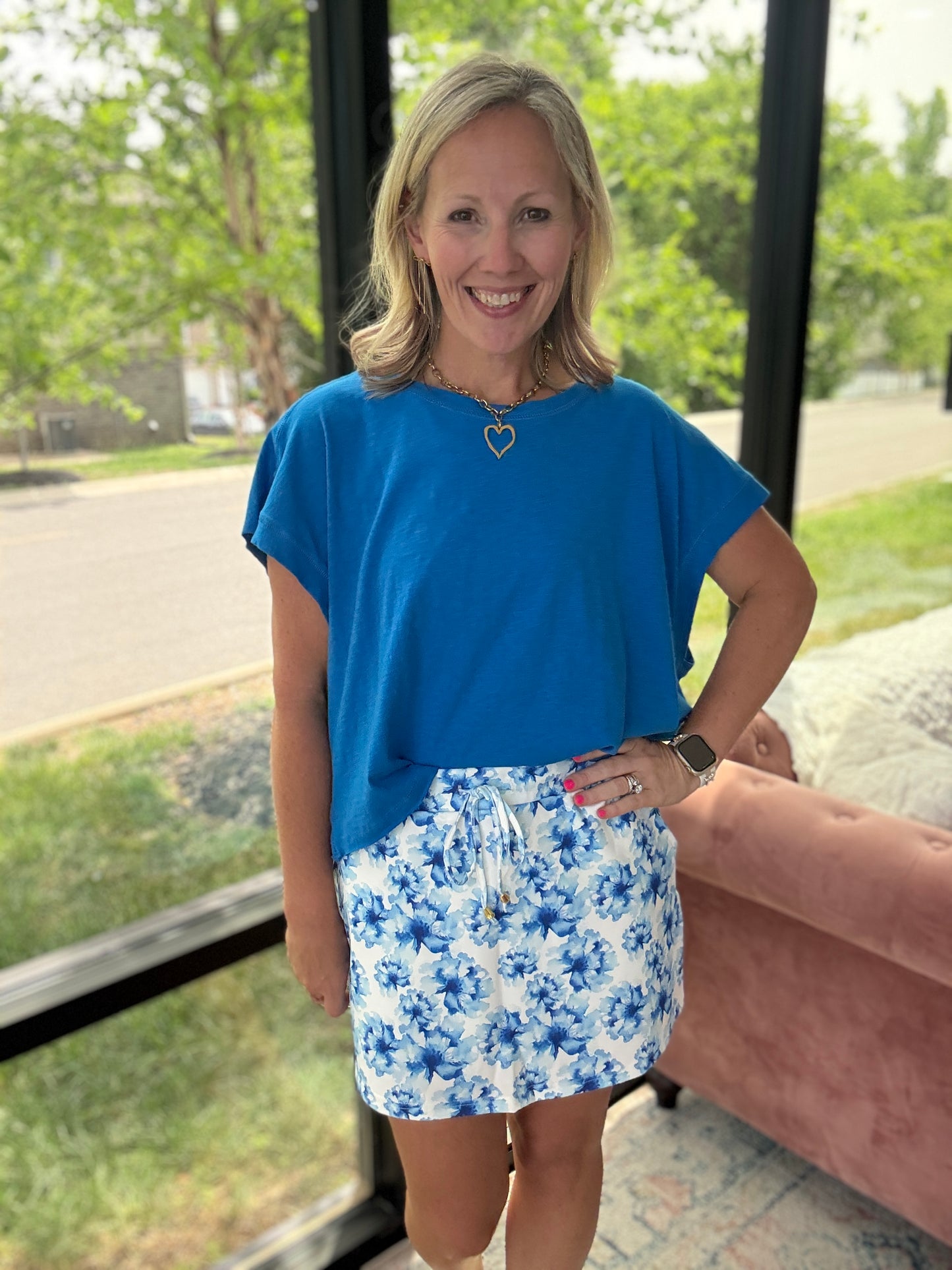 Watercolor Blossom Skort