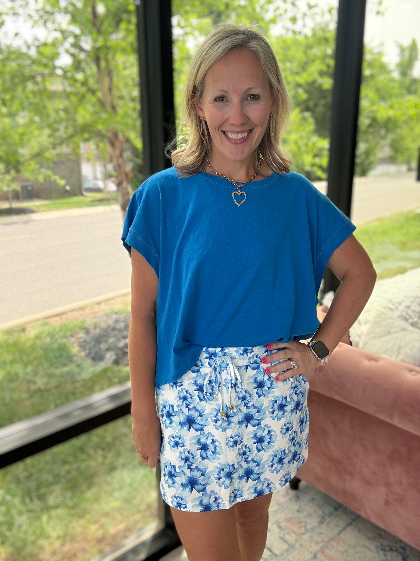 Watercolor Blossom Skort