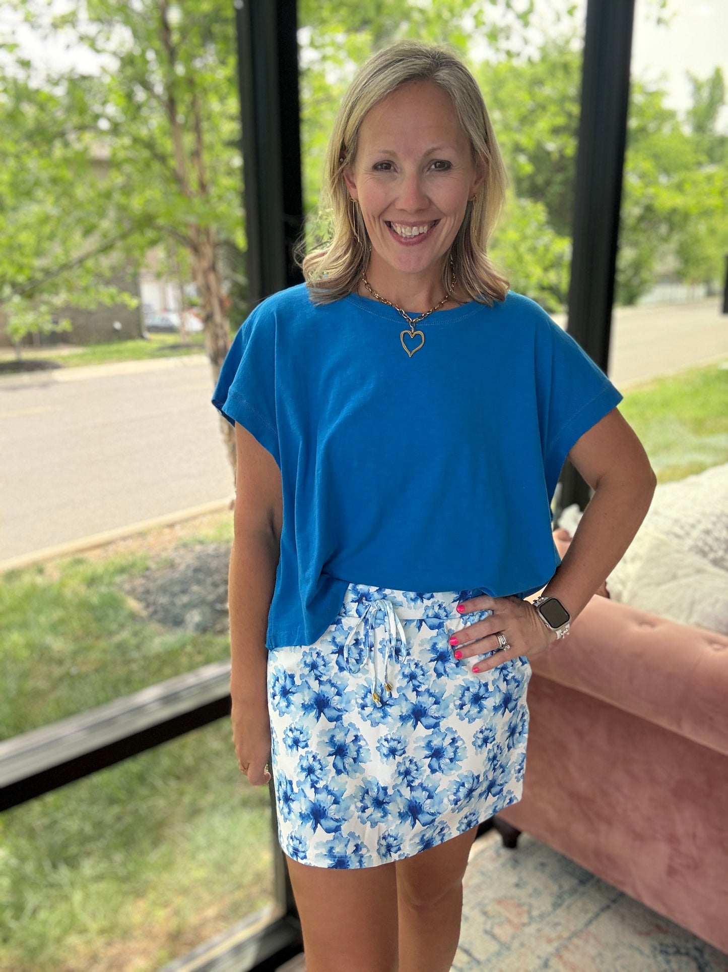 Watercolor Blossom Skort