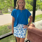 Watercolor Blossom Skort