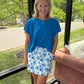 Watercolor Blossom Skort
