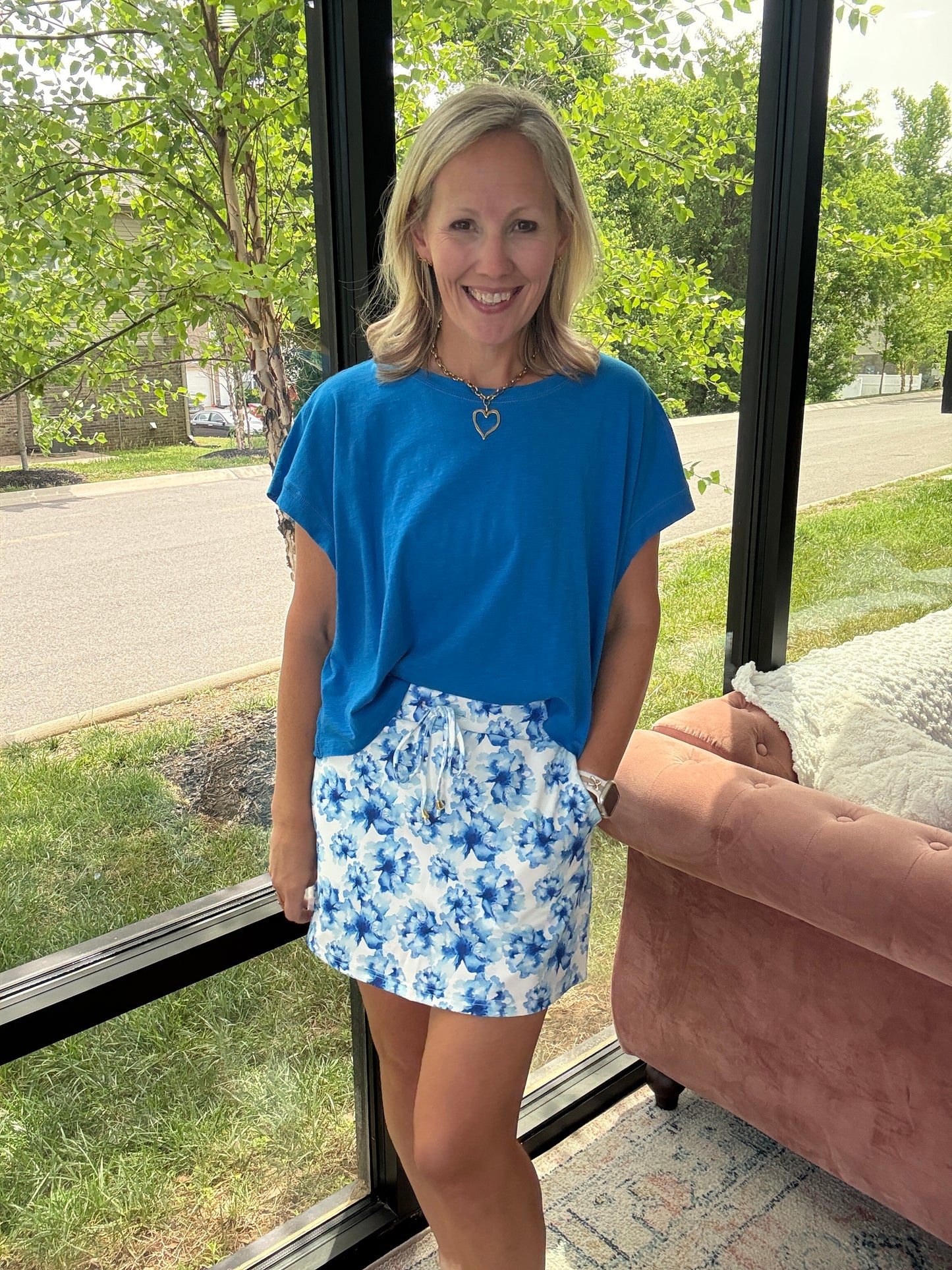 Watercolor Blossom Skort