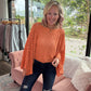 Free Spirit Bell Top- Orange