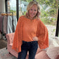 Free Spirit Bell Top- Orange