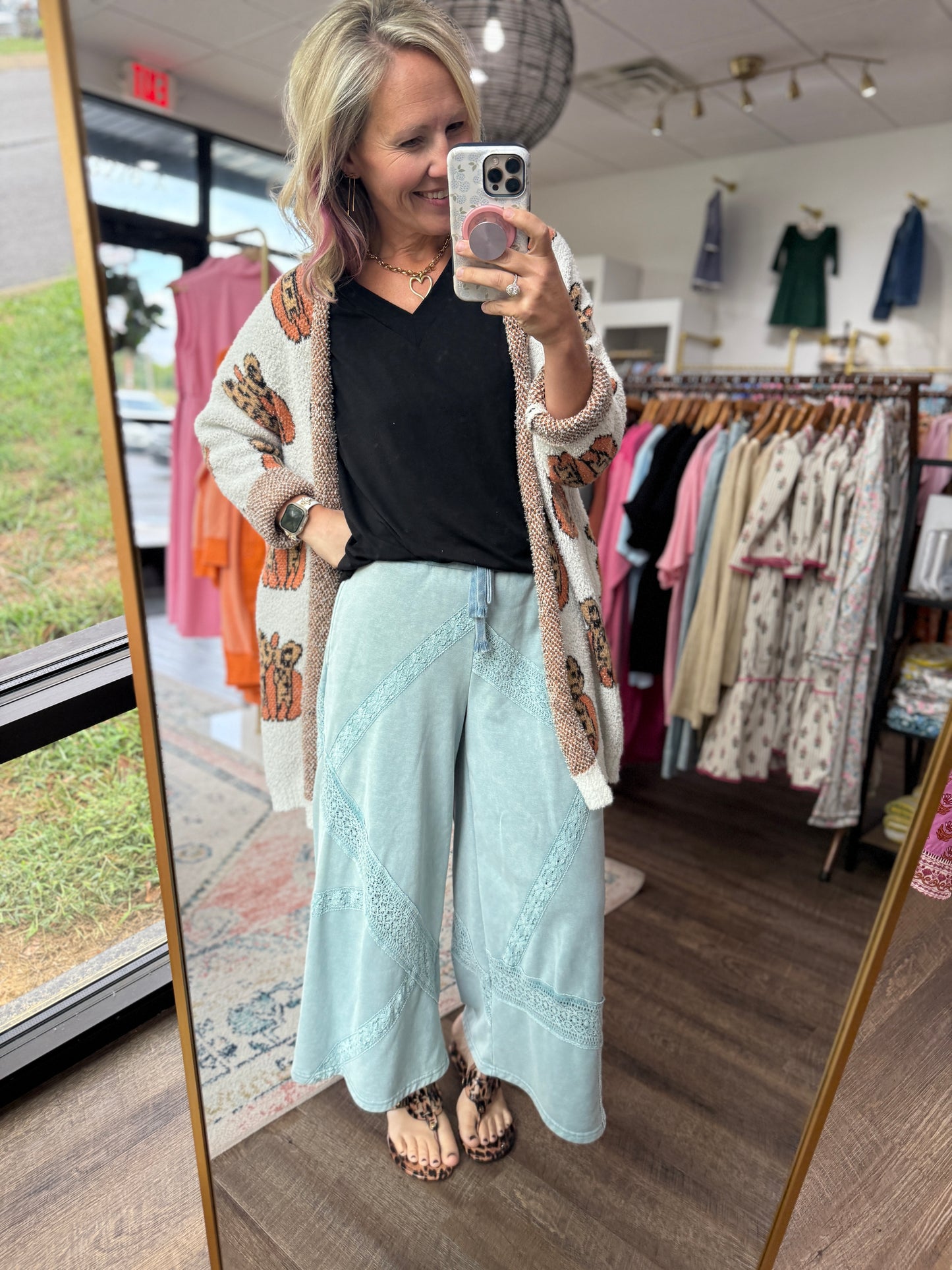 Vintage Lace Trim Pants