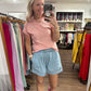 Pink Pop Textured Top