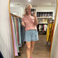 Pink Pop Textured Top