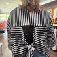 Bow Cut Out Top- Black
