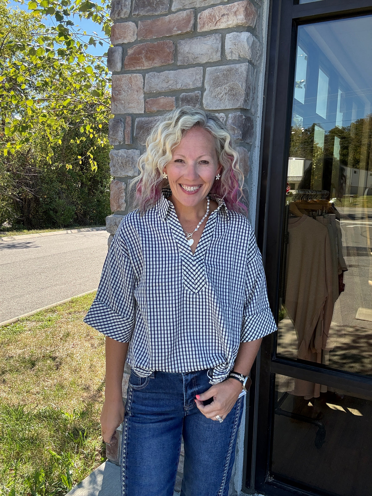 Checkered Charm Top