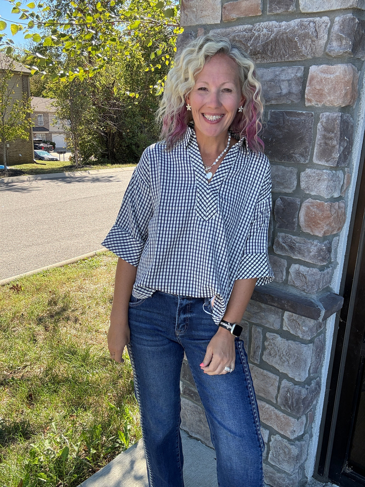 Checkered Charm Top