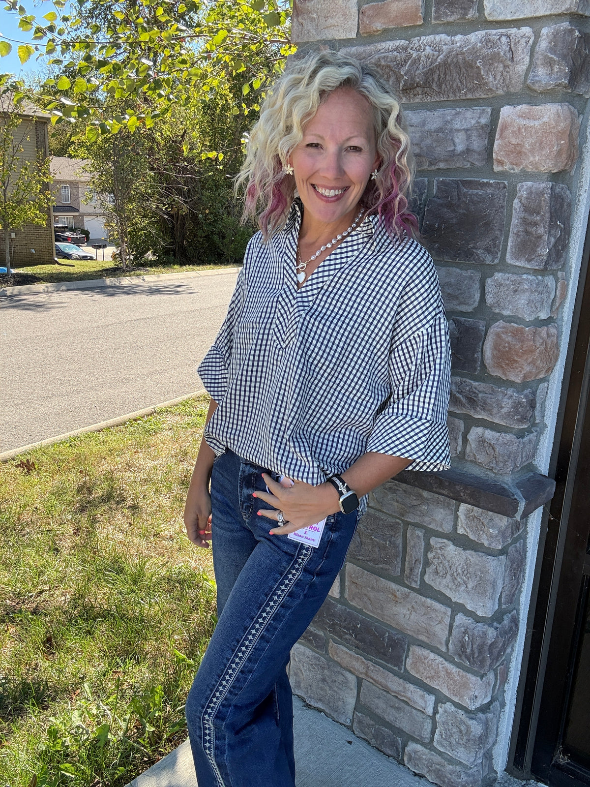 Checkered Charm Top