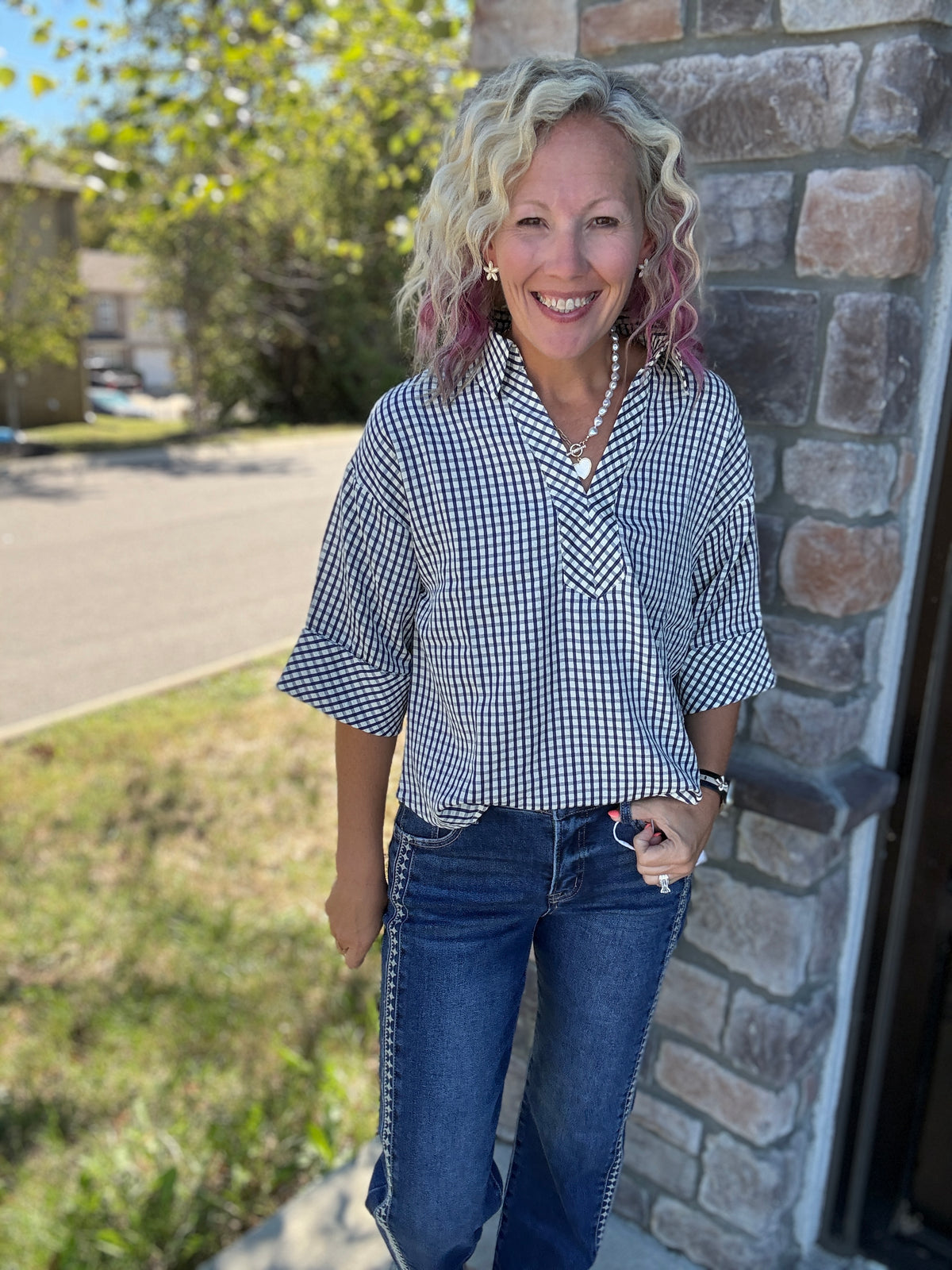 Checkered Charm Top