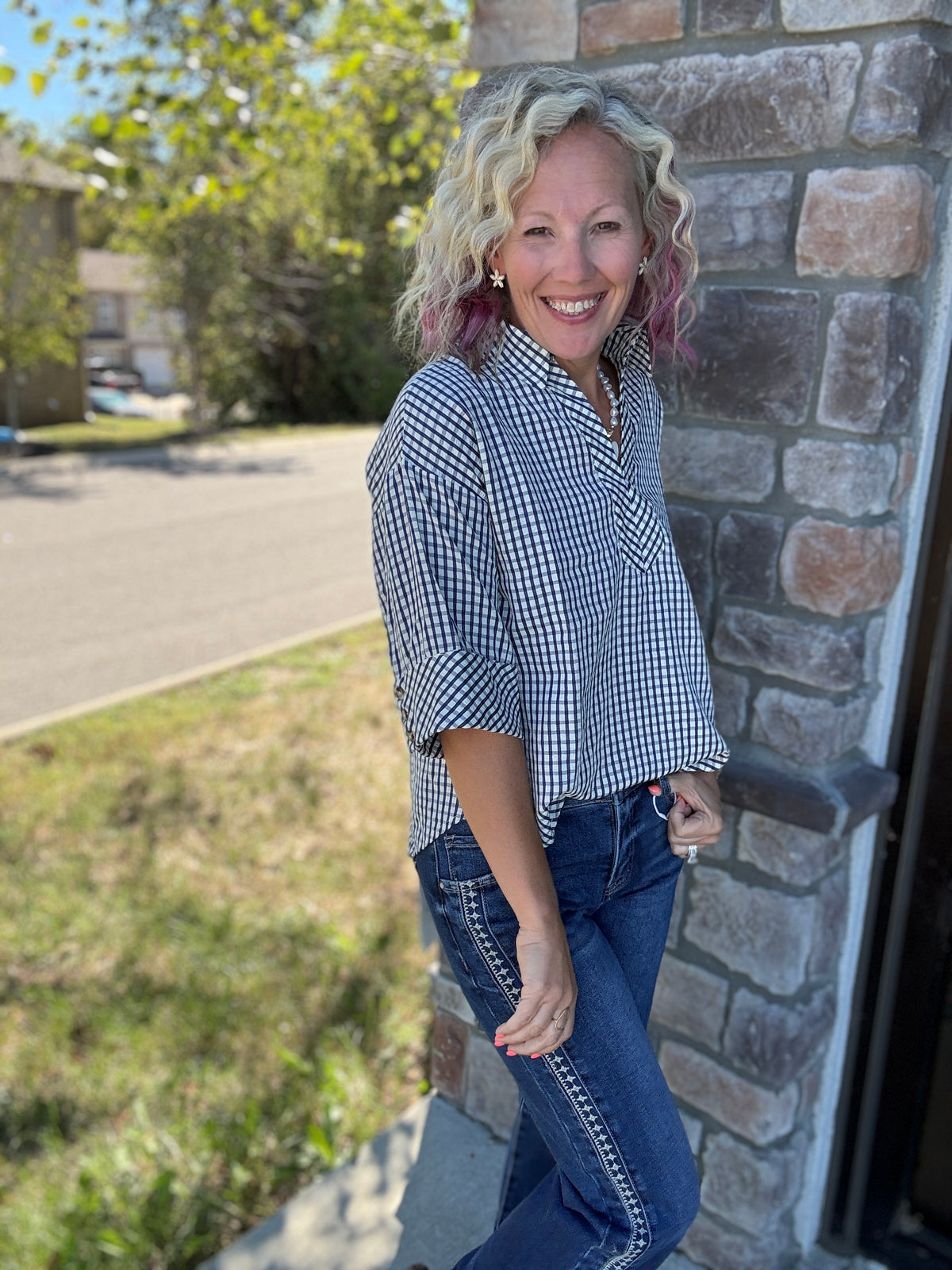 Checkered Charm Top