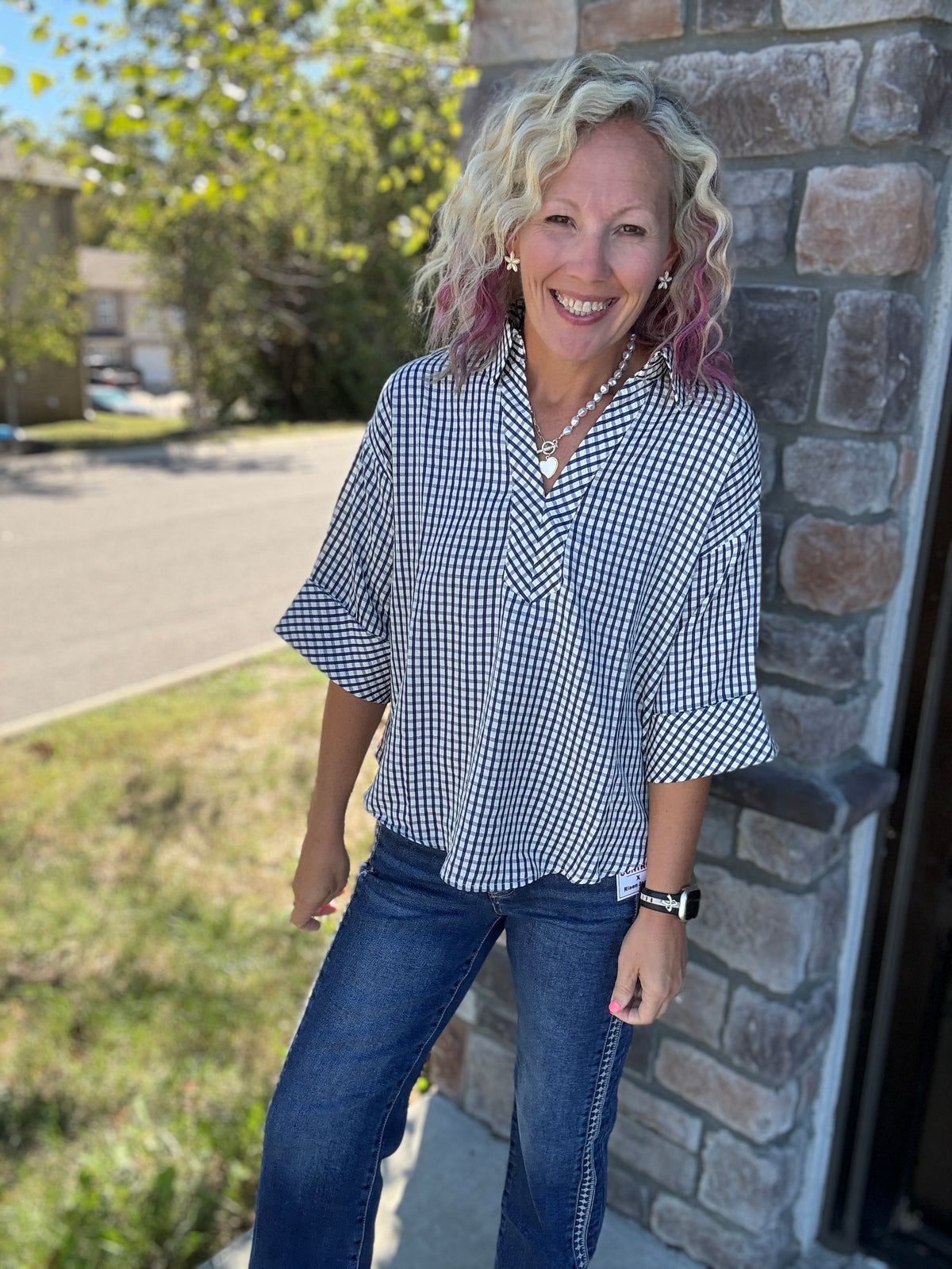 Checkered Charm Top