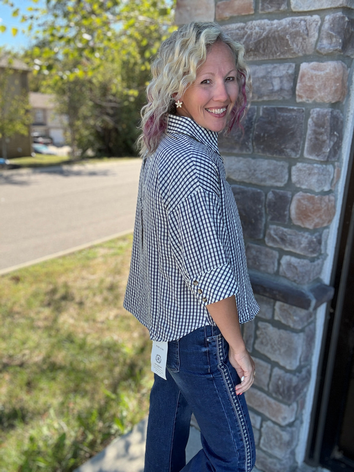 Checkered Charm Top