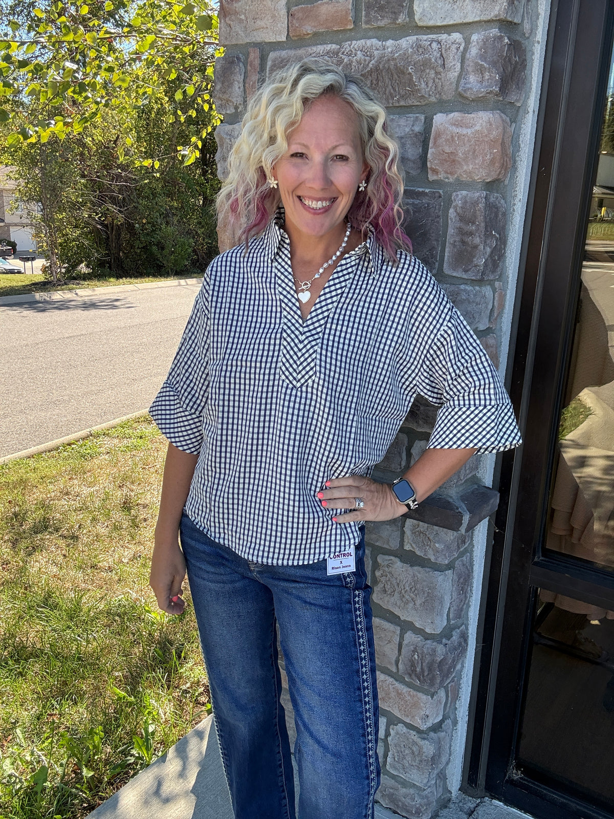 Checkered Charm Top