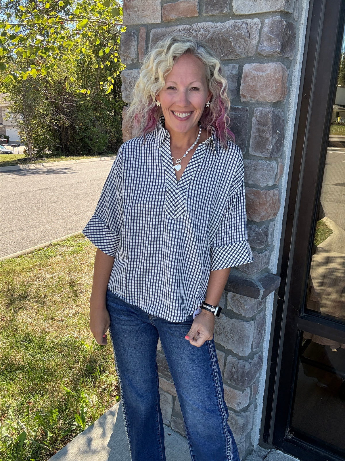 Checkered Charm Top