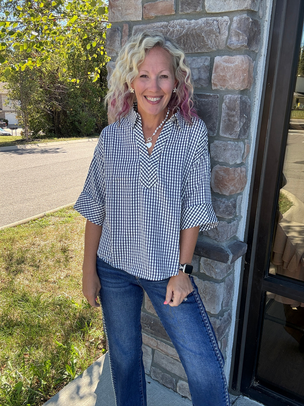 Checkered Charm Top
