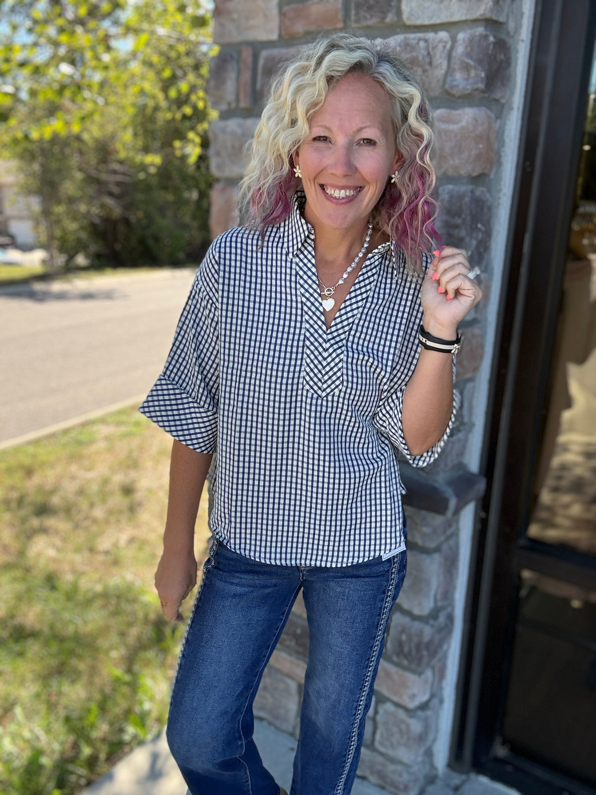 Checkered Charm Top