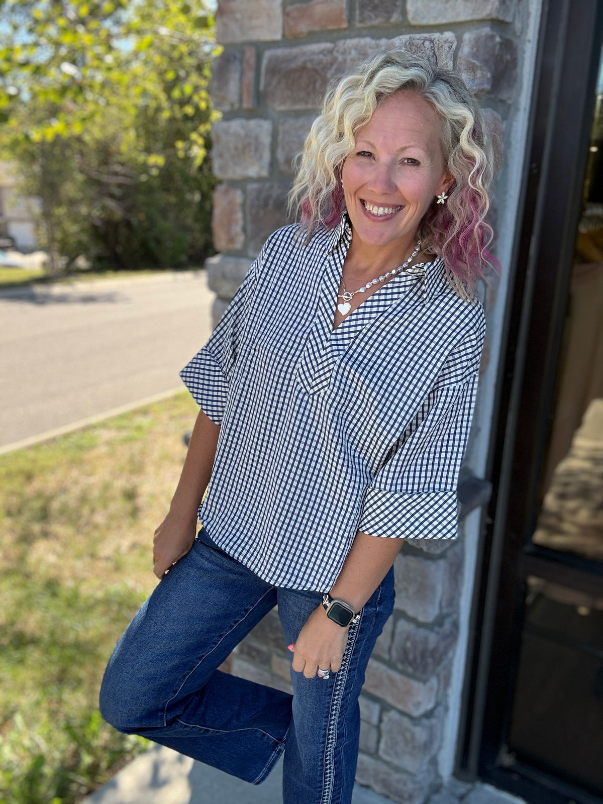 Checkered Charm Top