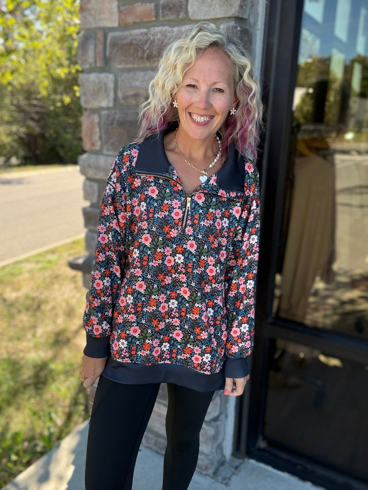Pretty in a Pullover- Floral