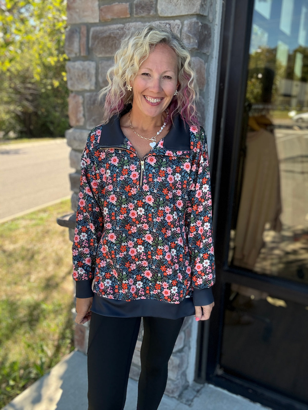 Pretty in a Pullover- Floral
