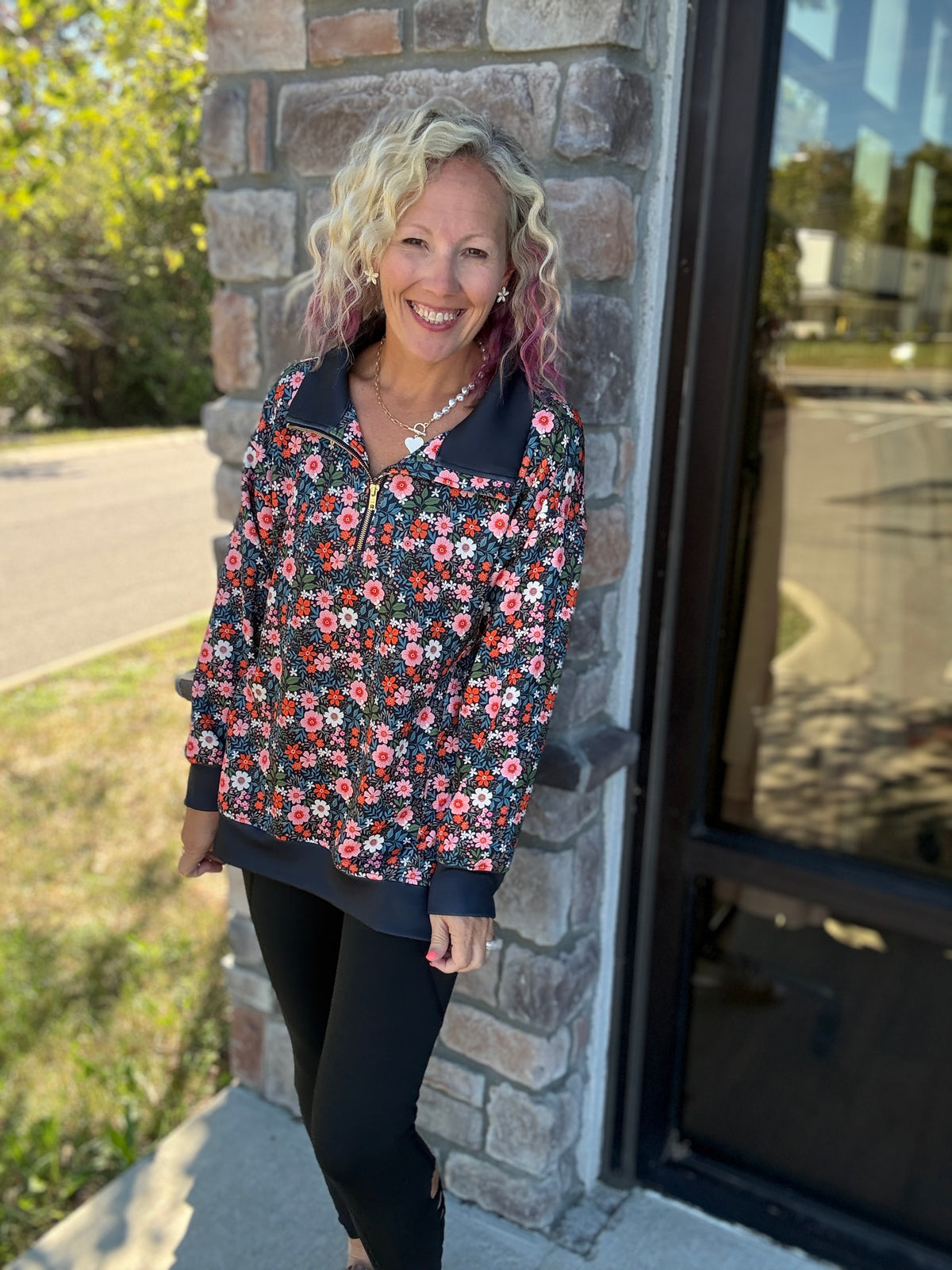 Pretty in a Pullover- Floral