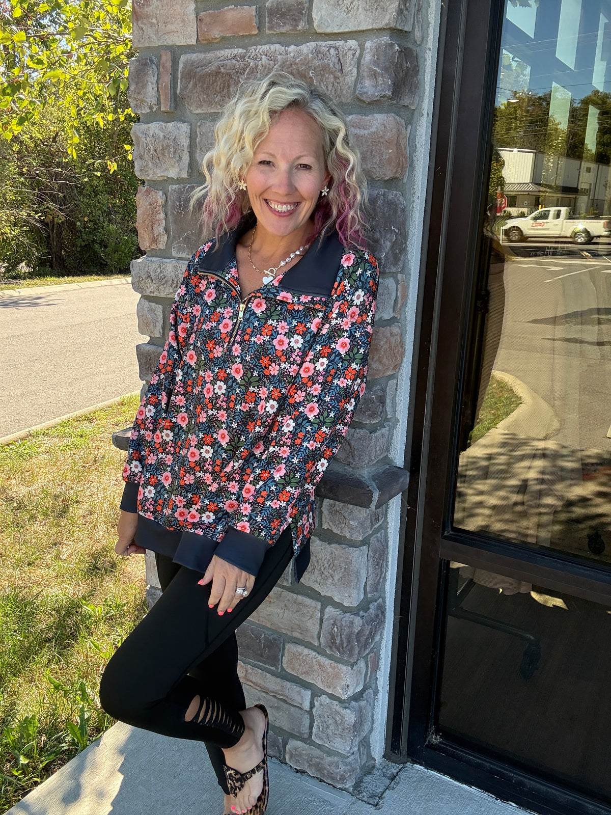 Pretty in a Pullover- Floral