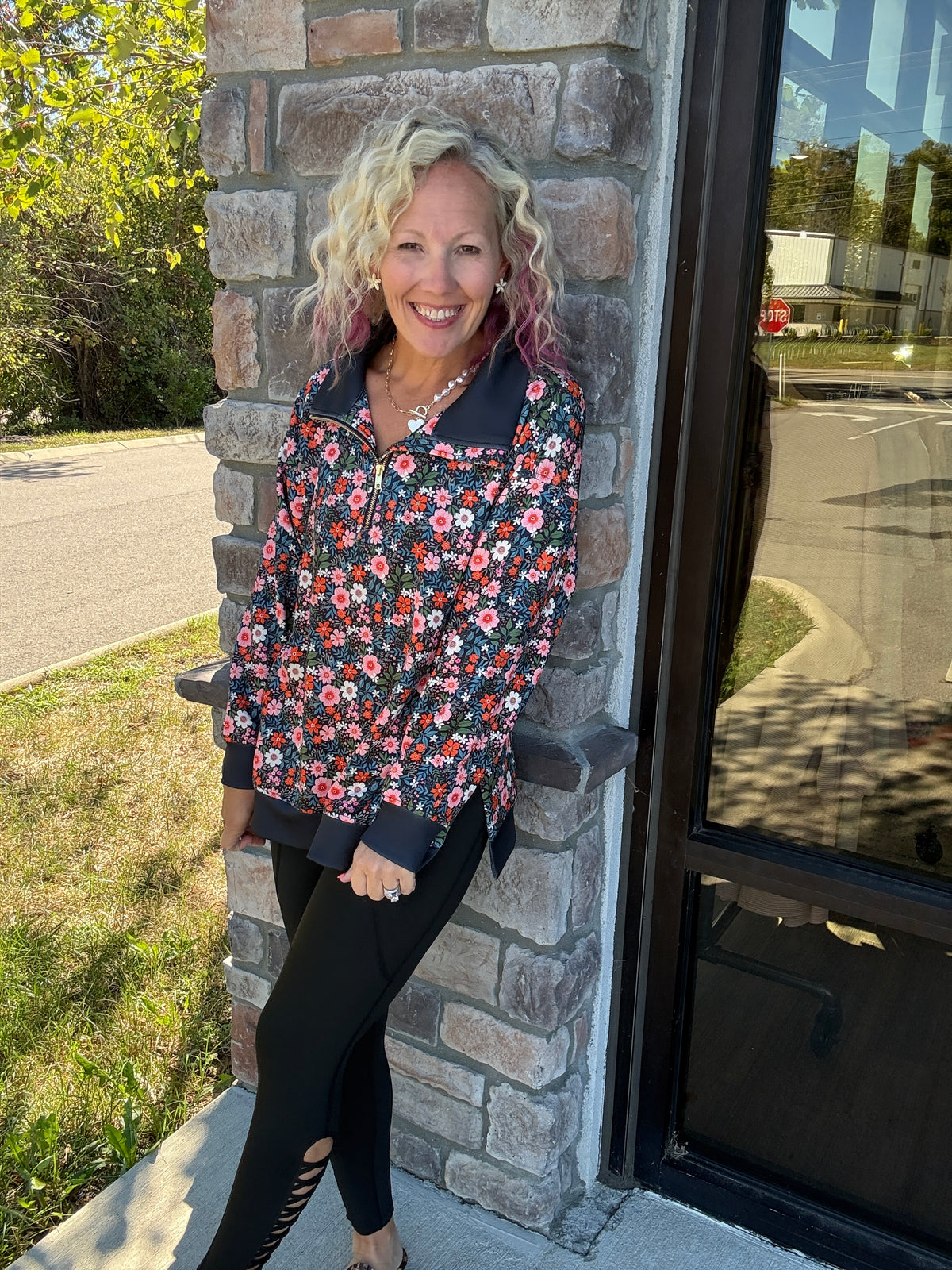 Pretty in a Pullover- Floral
