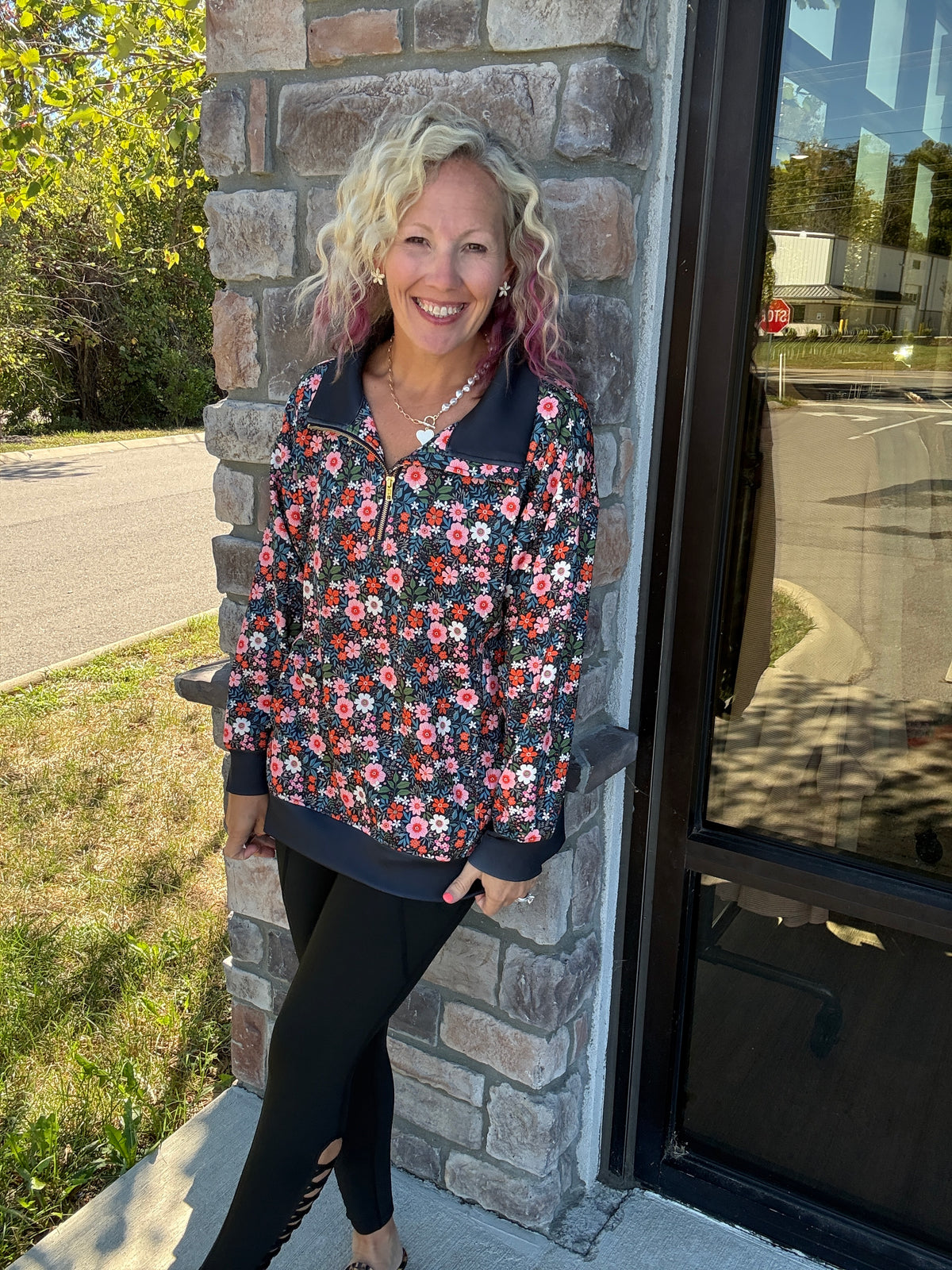 Pretty in a Pullover- Floral