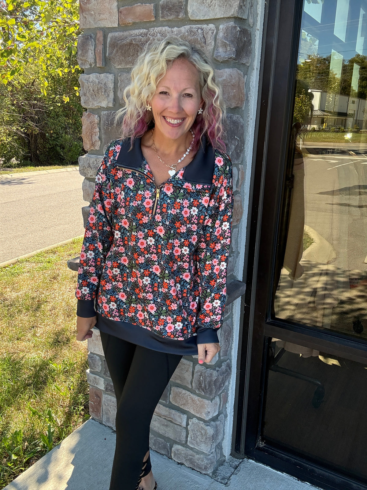 Pretty in a Pullover- Floral