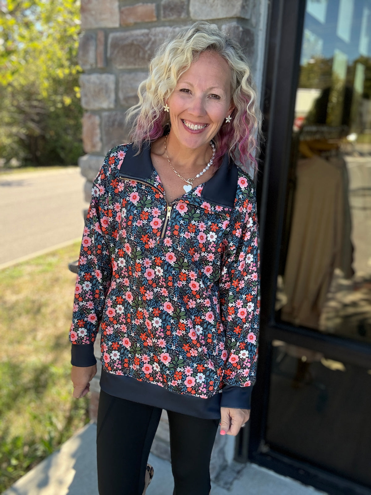 Pretty in a Pullover- Floral