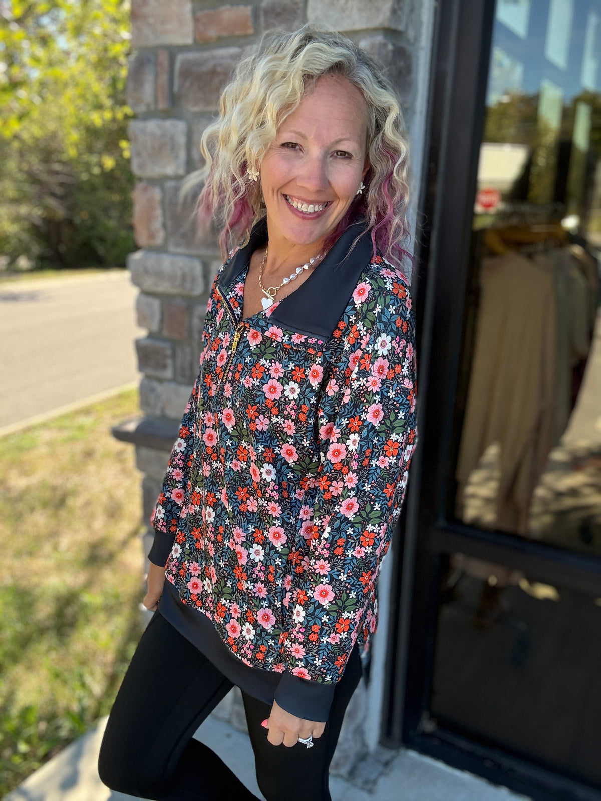 Pretty in a Pullover- Floral