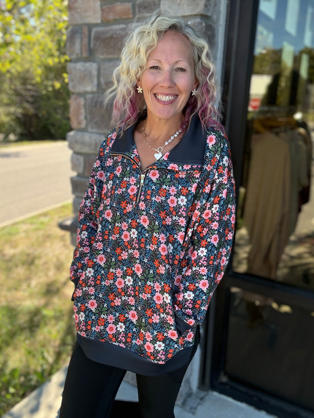 Pretty in a Pullover- Floral