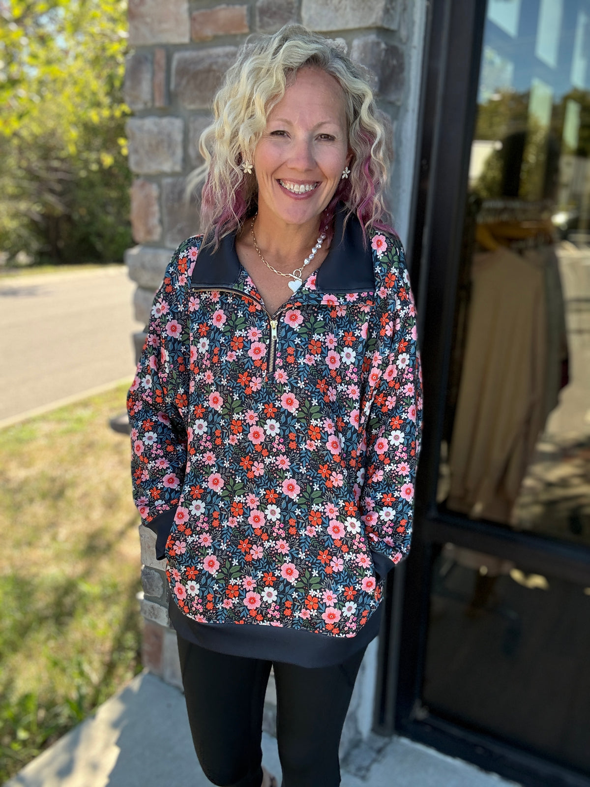 Pretty in a Pullover- Floral