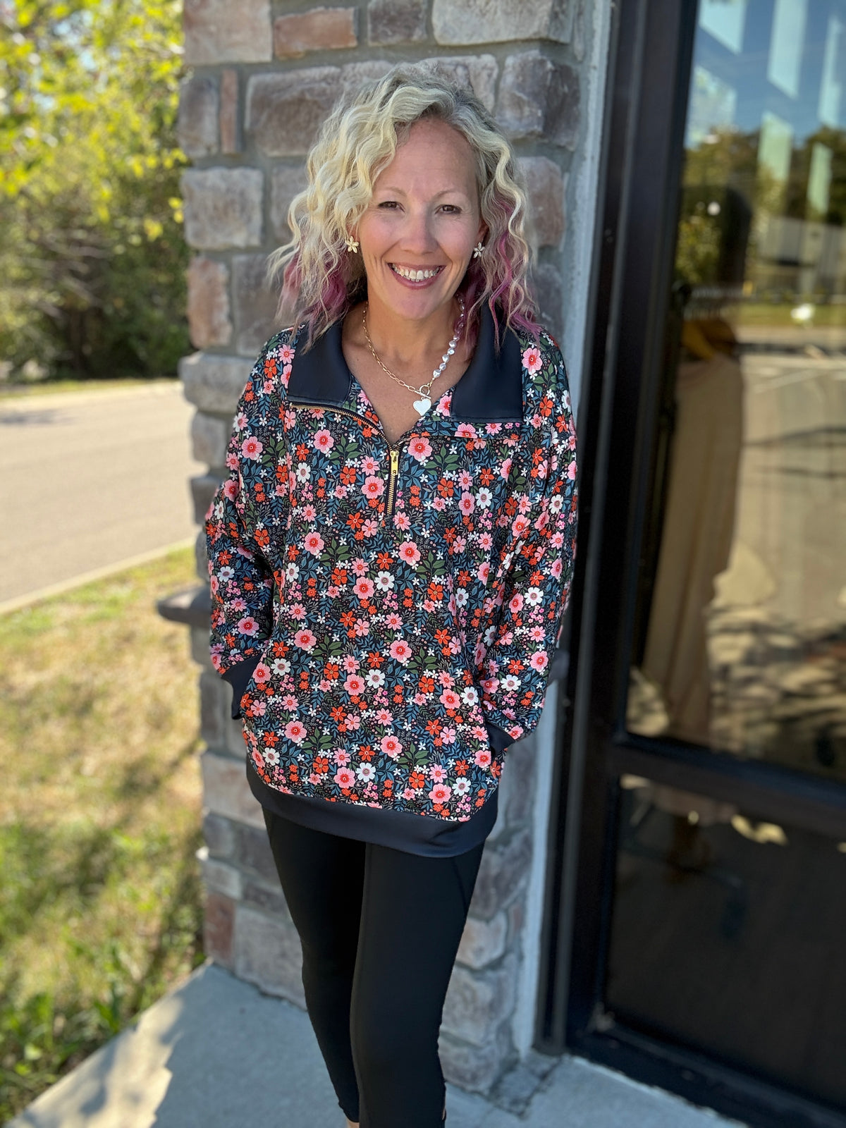 Pretty in a Pullover- Floral