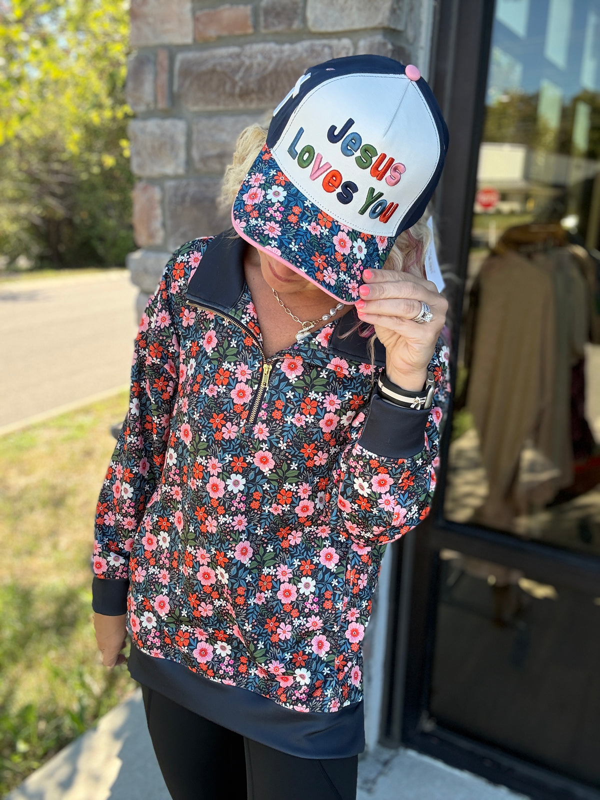 Pretty in a Pullover- Floral