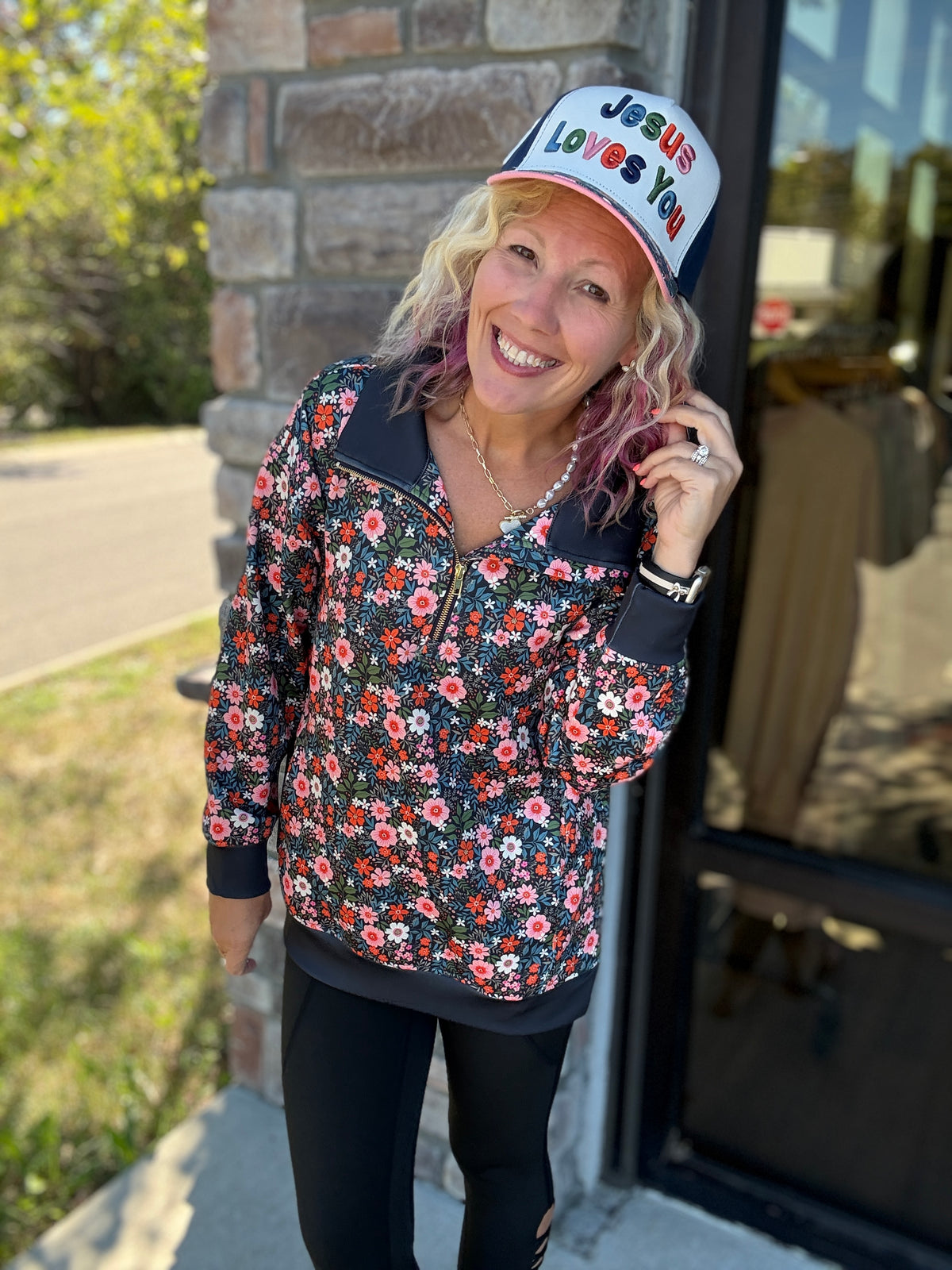 Pretty in a Pullover- Floral