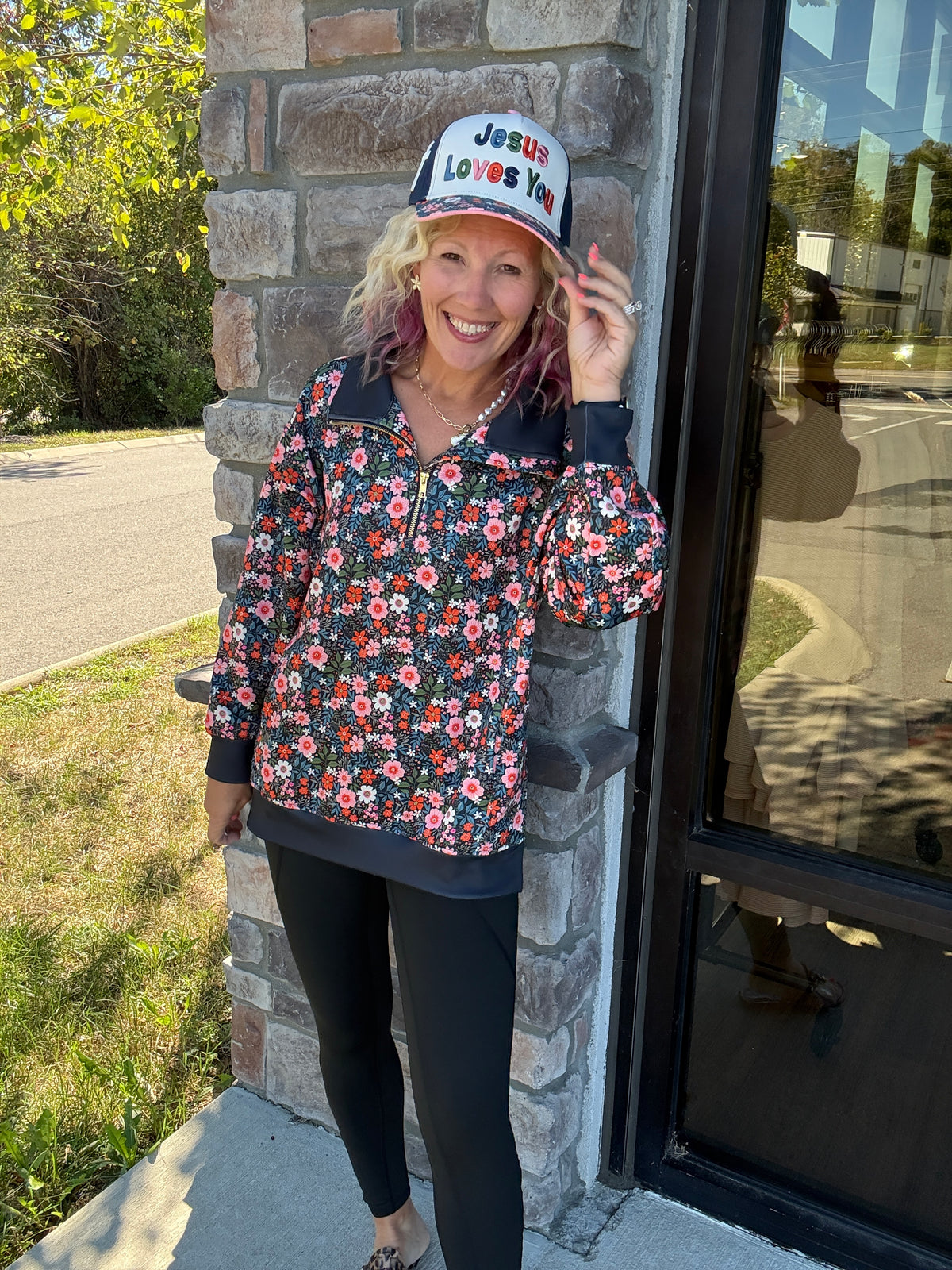 Pretty in a Pullover- Floral