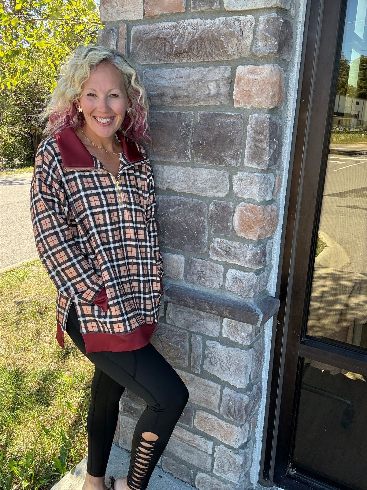 Pretty in a Pullover- Plaid