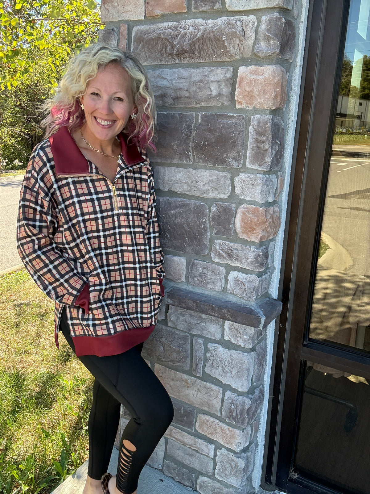 Pretty in a Pullover- Plaid