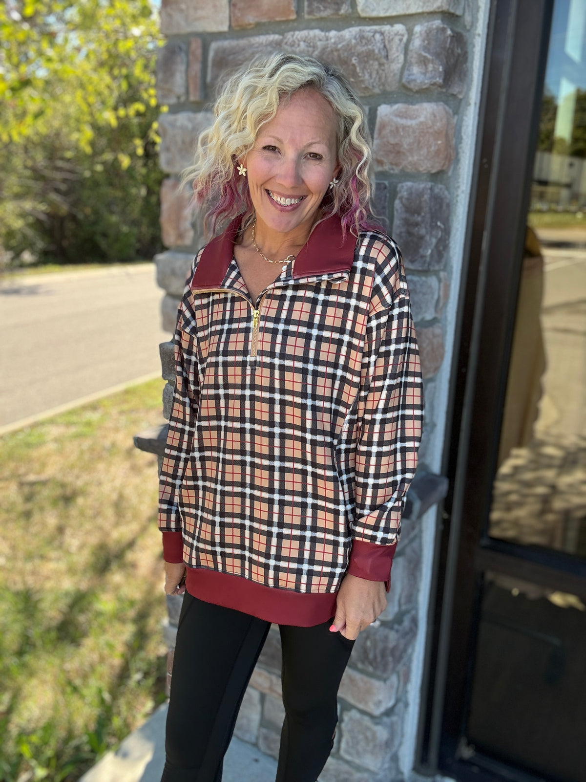 Pretty in a Pullover- Plaid