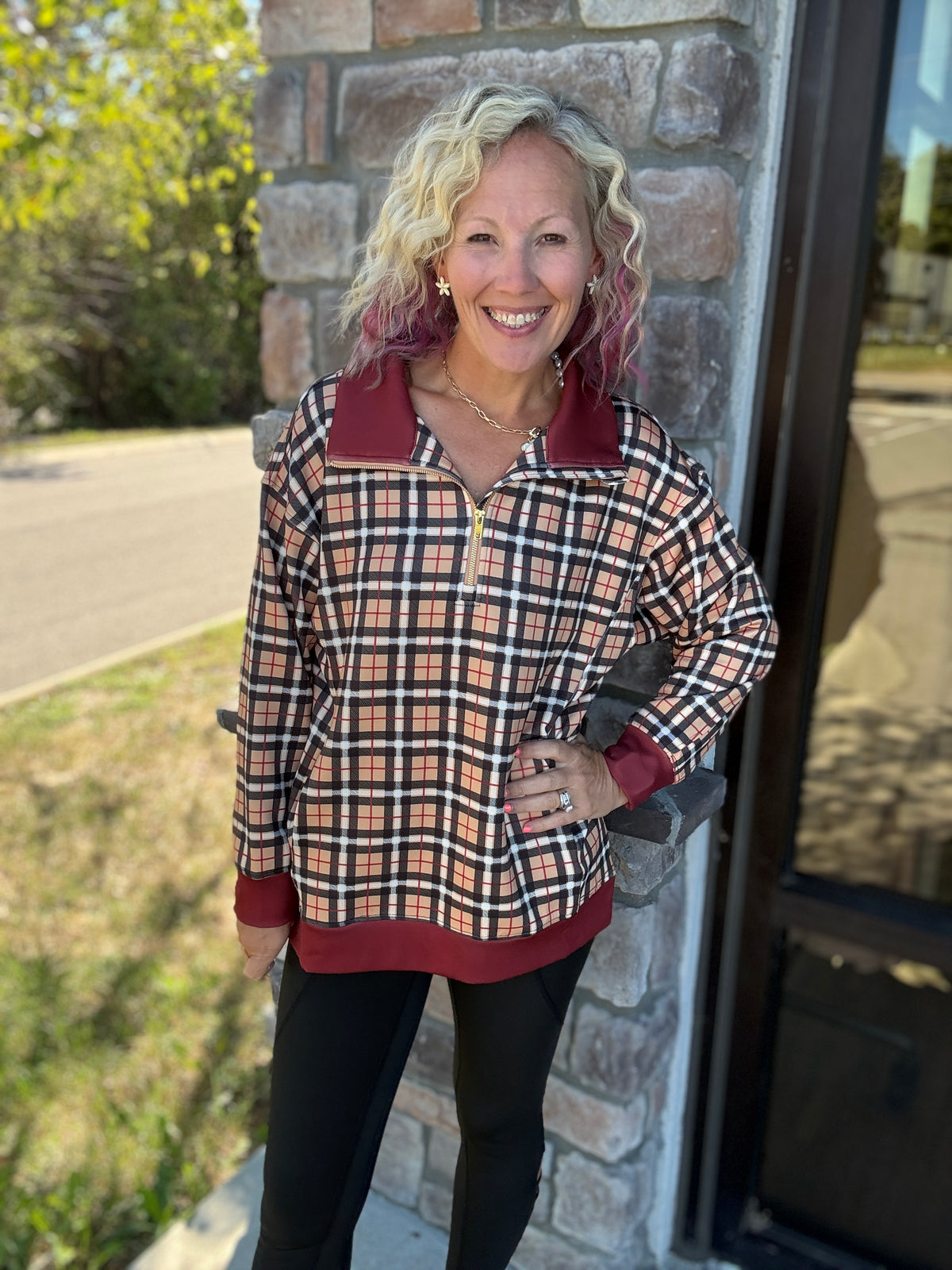 Pretty in a Pullover- Plaid