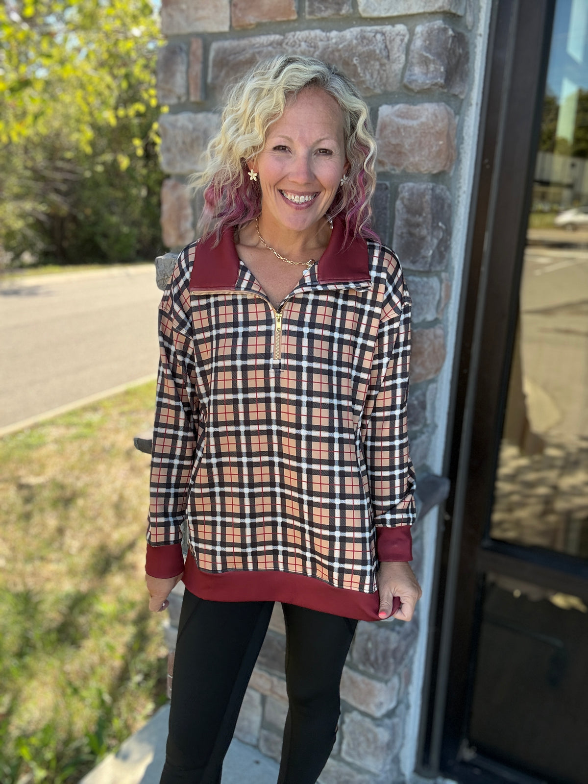 Pretty in a Pullover- Plaid