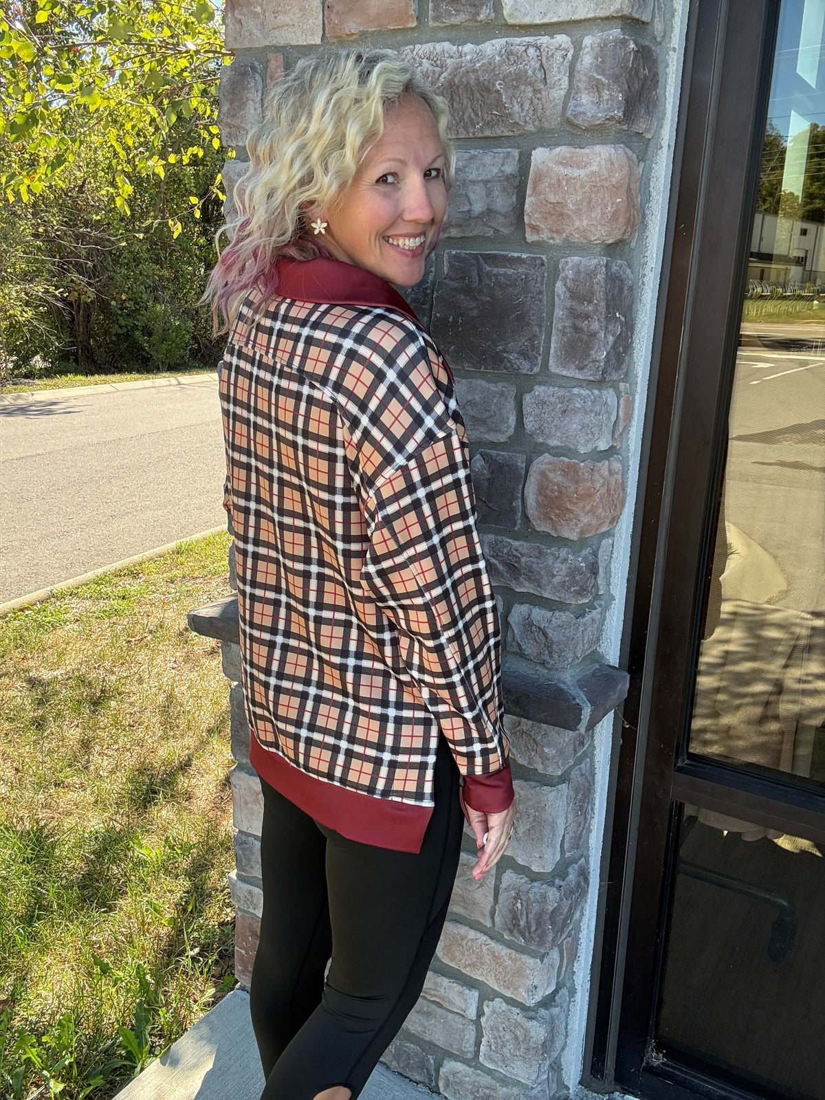 Pretty in a Pullover- Plaid