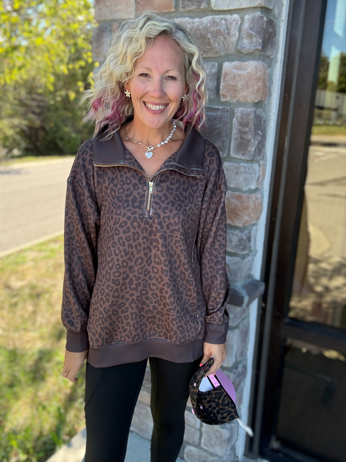Pretty in a Pullover- Leopard
